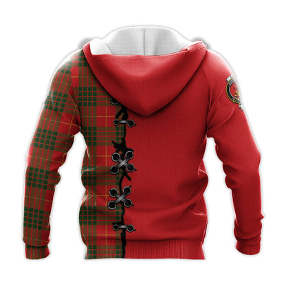 Printivon Cameron Modern Tartan Hoodie Lion Rampant And Celtic Thistle Style
