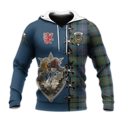 Printivon Cameron Of Erracht Ancient Tartan Hoodie Lion Rampant And Celtic Thistle Style