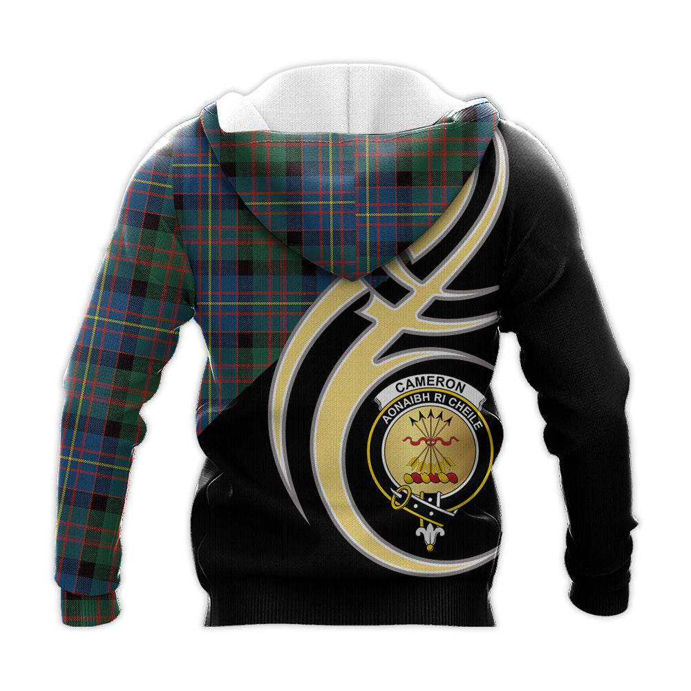 Printivon Cameron Of Erracht Ancient Clan Believe In Me Crest Tartan Knitted Hoodie Custom Your Text