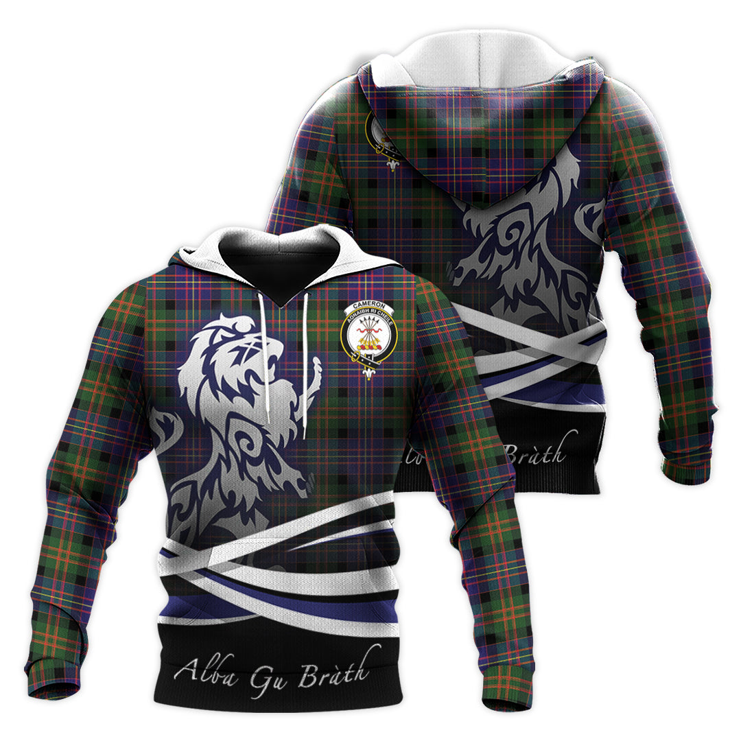 Printivon Cameron Of Erracht Modern Tartan Scottish Lion Hoodie