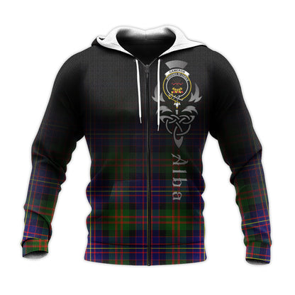 Printivon Cameron Of Erracht Modern Tartan Crest Alba Celtic Hoodie