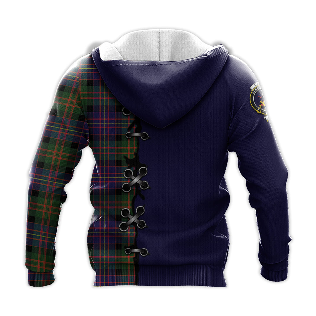Printivon Cameron Of Erracht Modern Tartan Hoodie Lion Rampant And Celtic Thistle Style