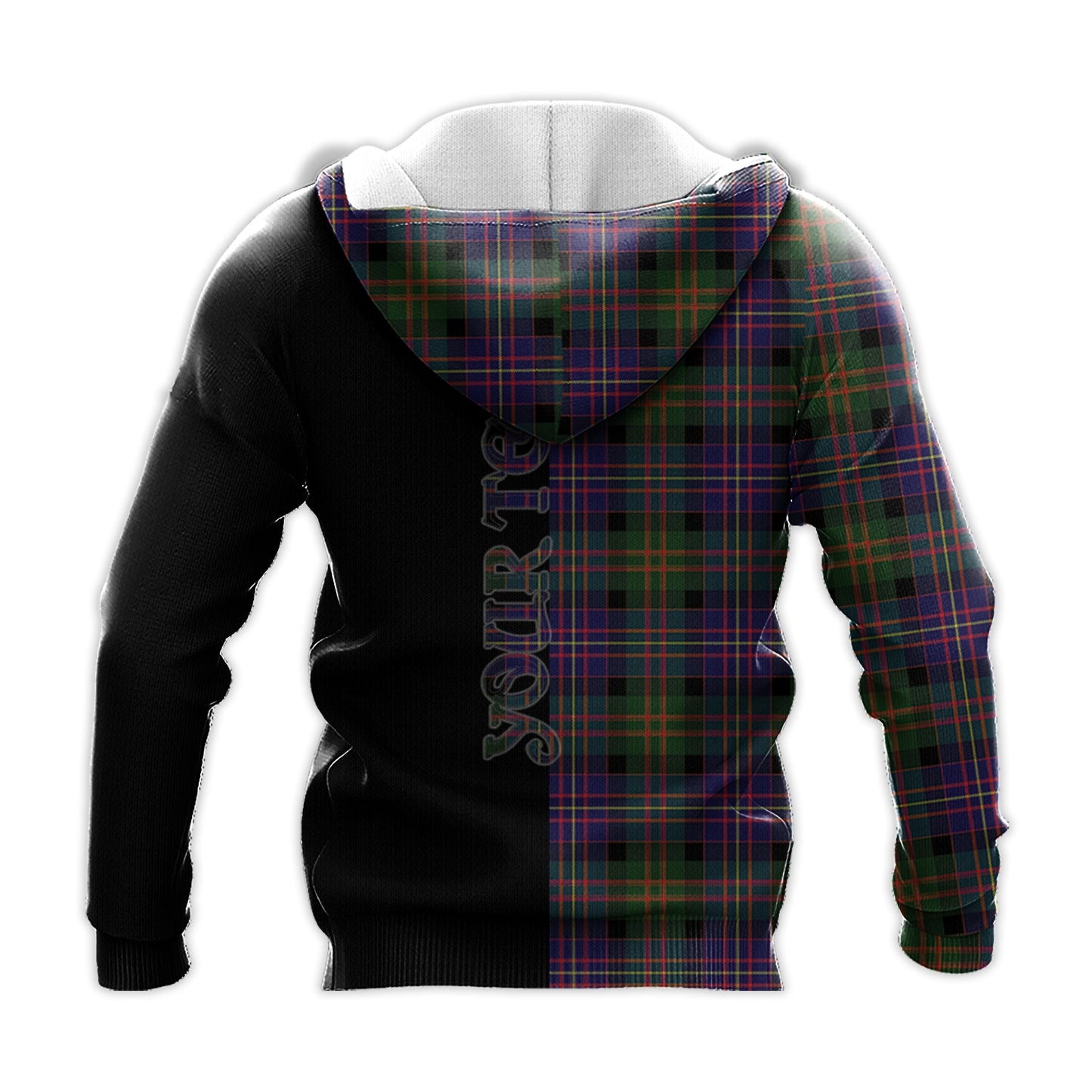 Printivon Cameron Of Erracht Modern Tartan Personalize Half Hoodie