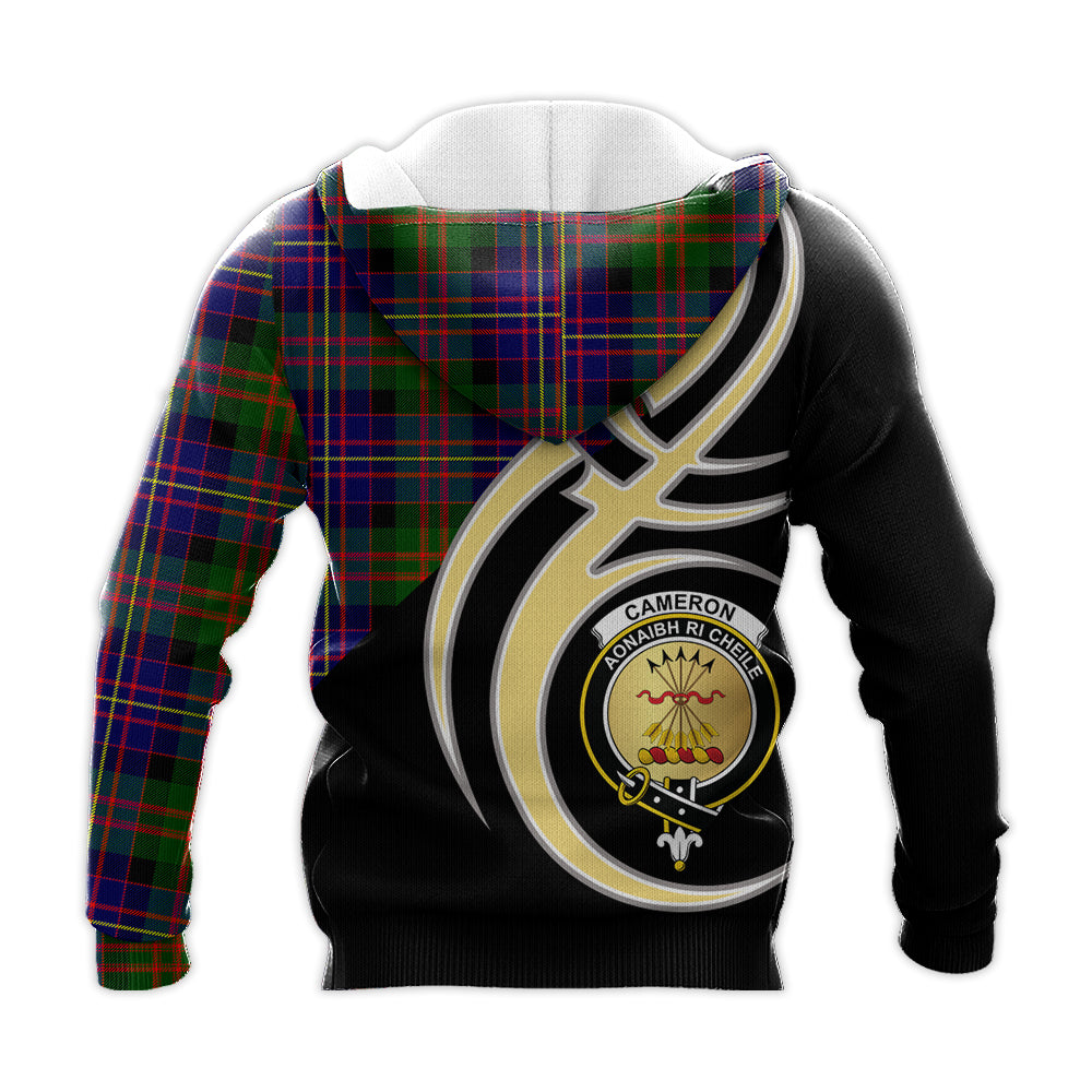 Printivon Cameron Of Erracht Modern Clan Believe In Me Crest Tartan Knitted Hoodie Custom Your Text