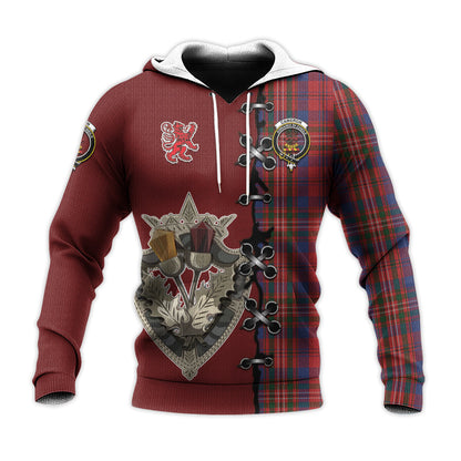 Printivon Cameron Of Locheil Tartan Hoodie Lion Rampant And Celtic Thistle Style