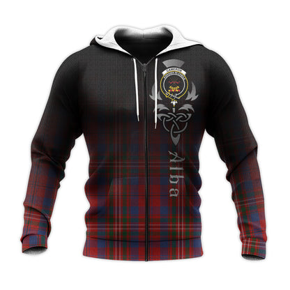 Printivon Cameron Of Locheil Tartan Crest Alba Celtic Hoodie