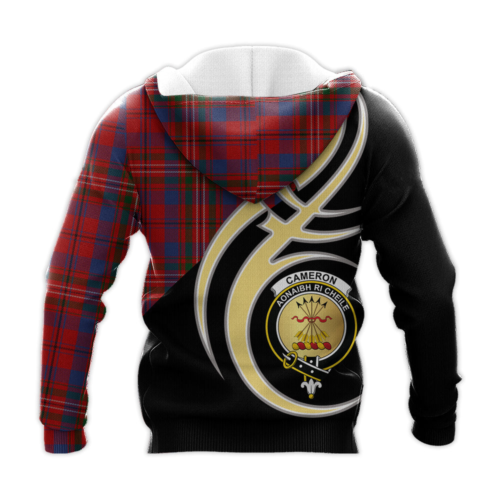 Printivon Cameron Of Locheil Clan Believe In Me Crest Tartan Knitted Hoodie Custom Your Text