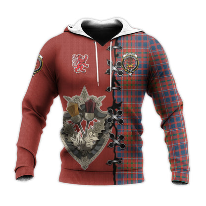 Printivon Cameron Of Lochiel Ancient Tartan Hoodie Lion Rampant And Celtic Thistle Style