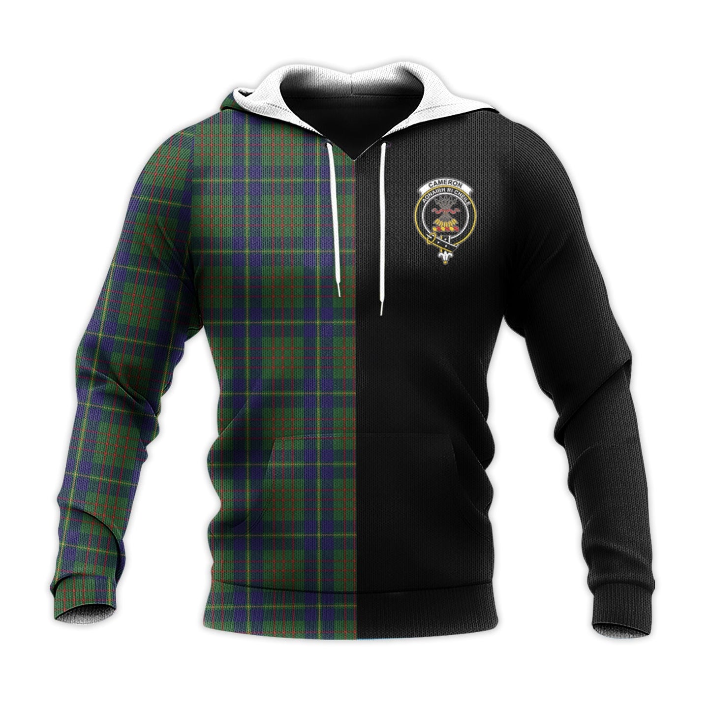 Printivon Cameron Of Lochiel Hunting Tartan Personalize Half Hoodie