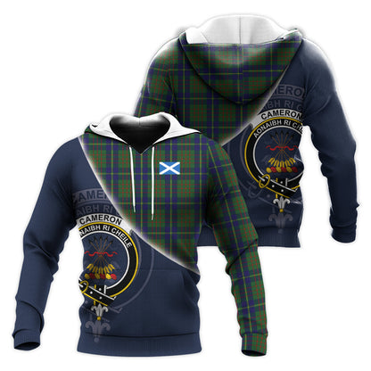Printivon Cameron Of Lochiel Hunting Tartan Scottish Crest Hoodie
