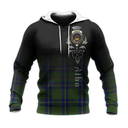 Printivon Cameron Of Lochiel Hunting Tartan Crest Alba Celtic Hoodie