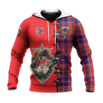 Printivon Cameron Of Lochiel Modern Tartan Hoodie Lion Rampant And Celtic Thistle Style