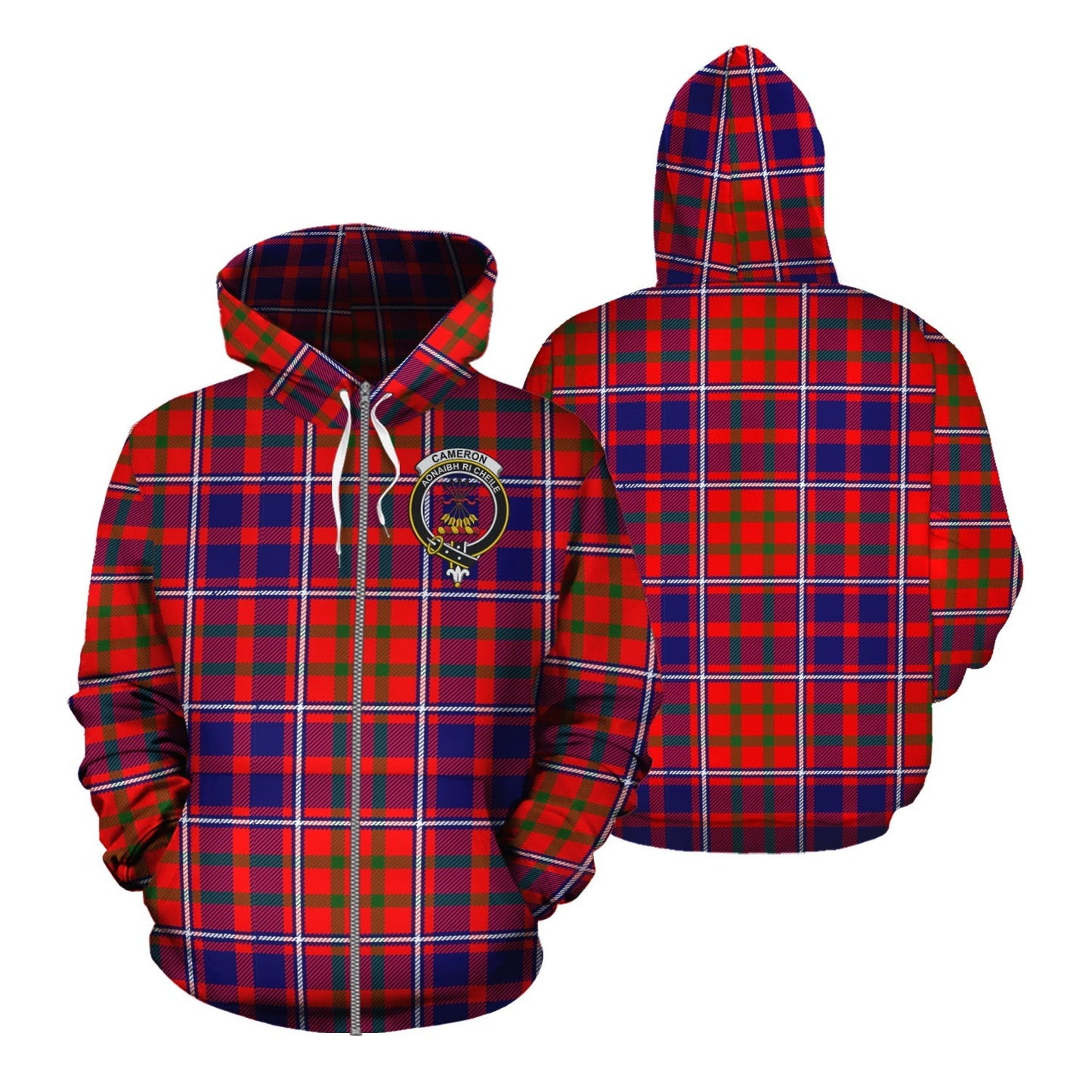 Printivon Cameron Of Lochiel Modern Tartan Hoodie