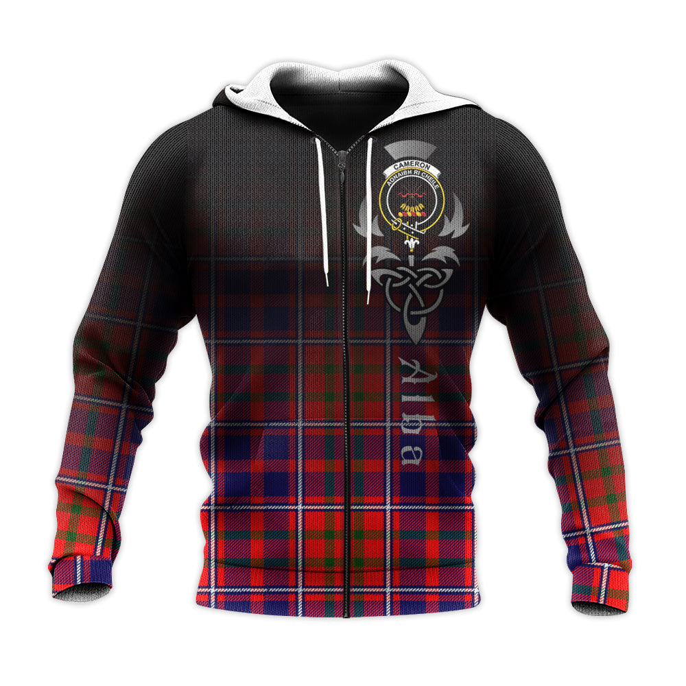 Printivon Cameron Of Lochiel Modern Tartan Crest Alba Celtic Hoodie