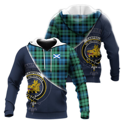 Printivon Campbell Ancient 01 Tartan Scottish Crest Hoodie