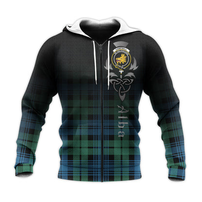 Printivon Campbell Ancient 01 Tartan Crest Alba Celtic Hoodie