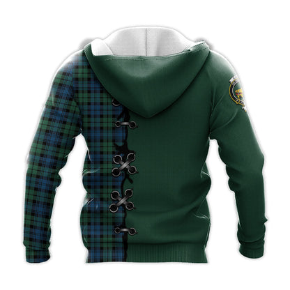 Printivon Campbell Ancient 02 Tartan Hoodie Lion Rampant And Celtic Thistle Style