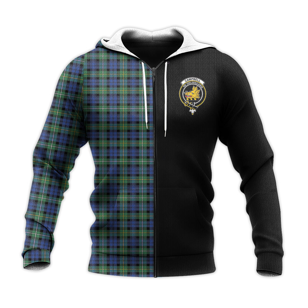 Printivon Campbell Argyll Ancient Tartan Personalize Half Hoodie