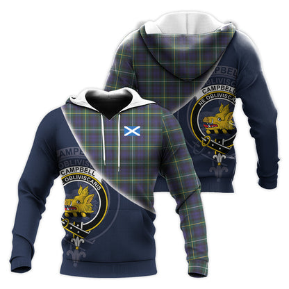 Printivon Campbell Argyll Modern Tartan Scottish Crest Hoodie