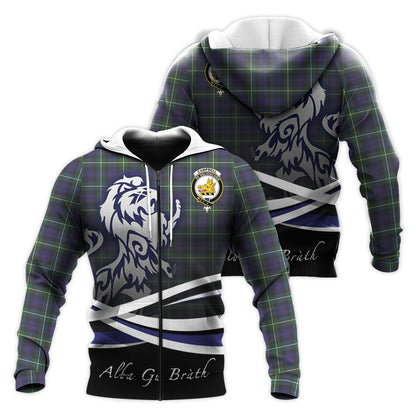 Printivon Campbell Argyll Modern Tartan Scottish Lion Hoodie