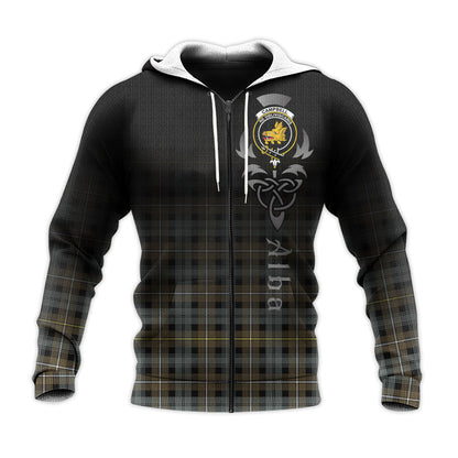 Printivon Campbell Argyll Weathered Tartan Crest Alba Celtic Hoodie