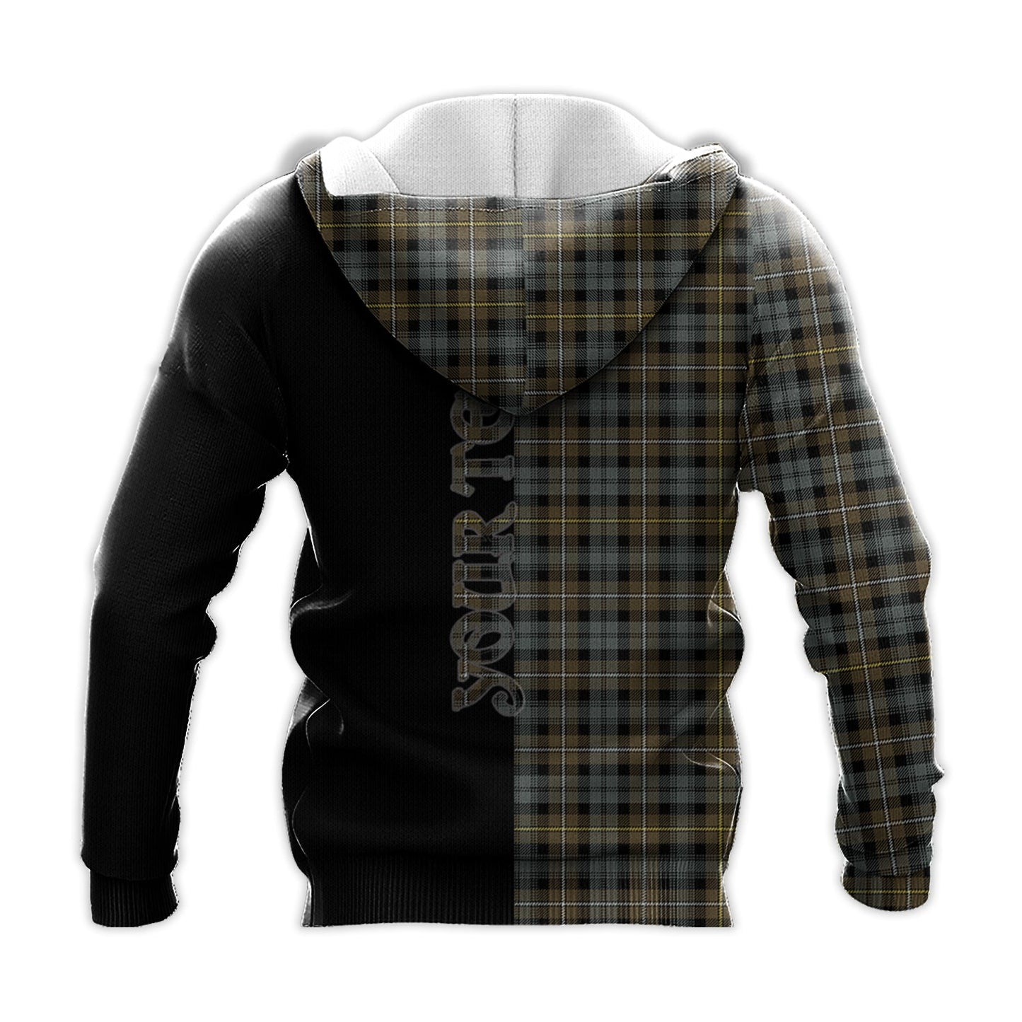 Printivon Campbell Argyll Weathered Tartan Personalize Half Hoodie