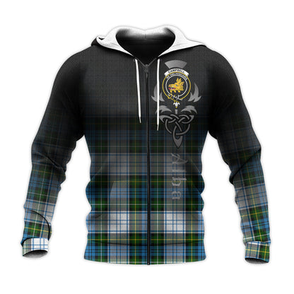Printivon Campbell Dress Tartan Crest Alba Celtic Hoodie