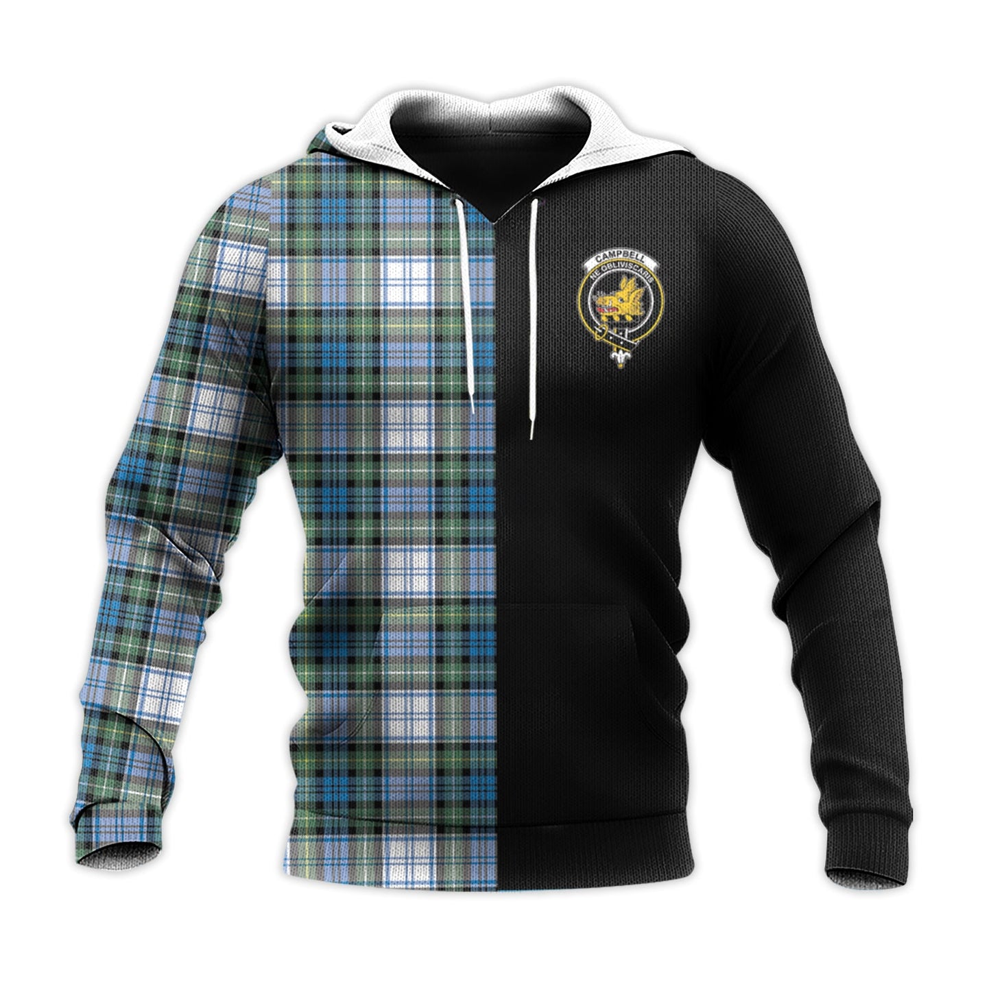 Printivon Campbell Dress Ancient Tartan Personalize Half Hoodie