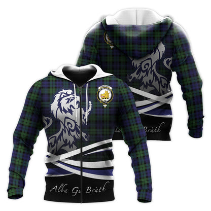 Printivon Campbell Modern Tartan Scottish Lion Hoodie