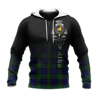 Printivon Campbell Modern Tartan Crest Alba Celtic Hoodie