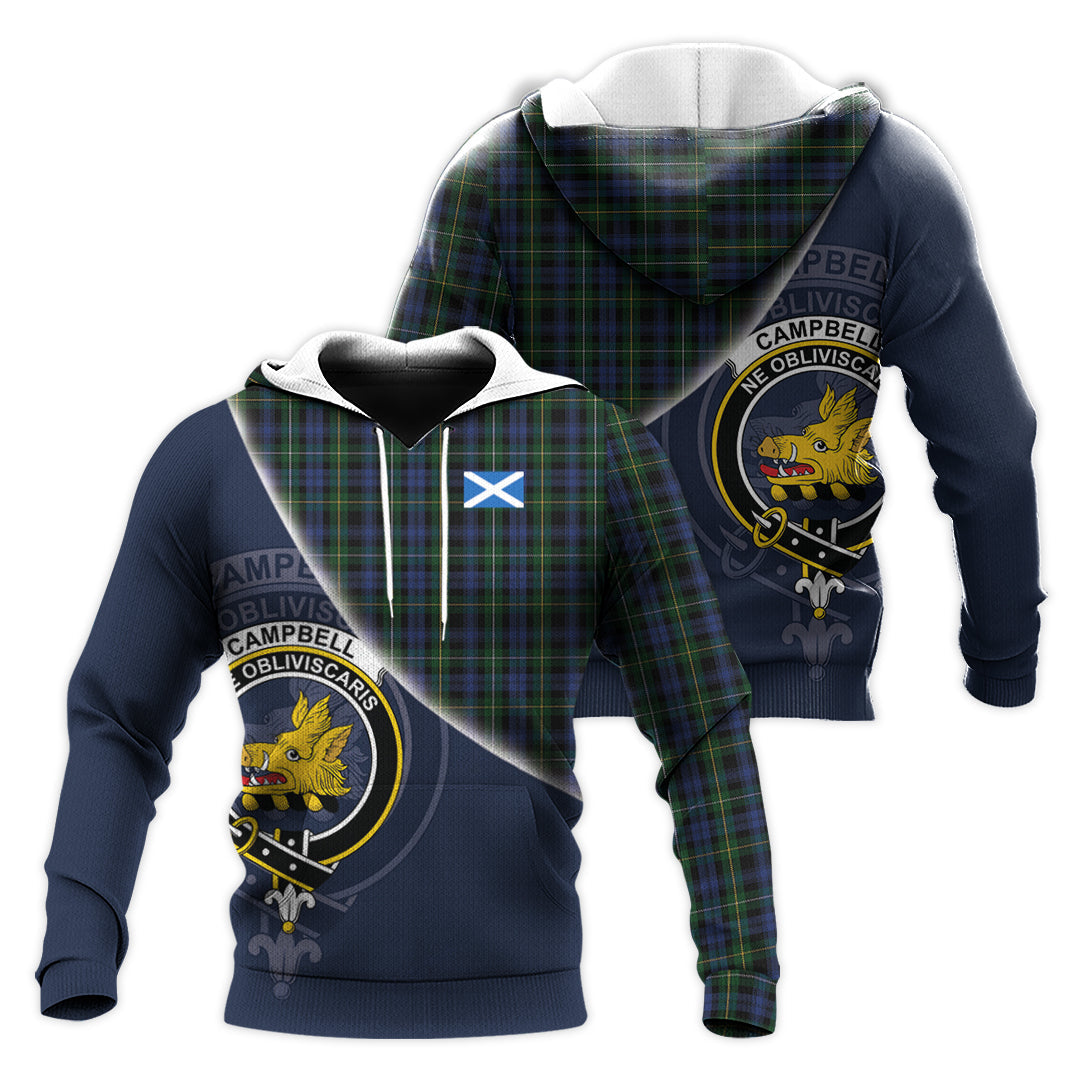 Printivon Campbell Of Argyll 01 Tartan Scottish Crest Hoodie