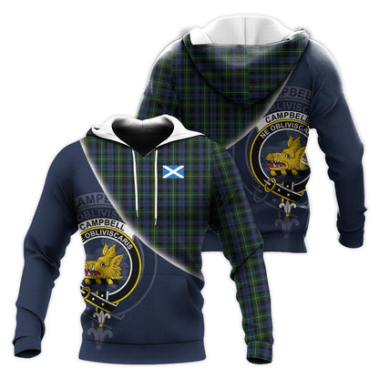 Printivon Campbell Of Argyll 01 Tartan Scottish Crest Hoodie