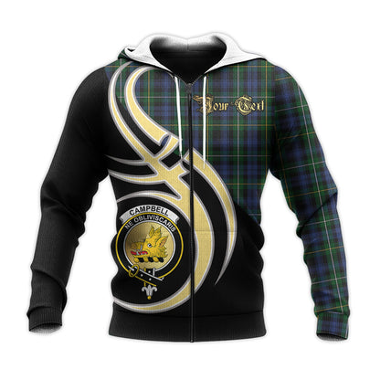 Printivon Campbell Of Argyll 01 Clan Believe In Me Crest Tartan Knitted Hoodie Custom Your Text