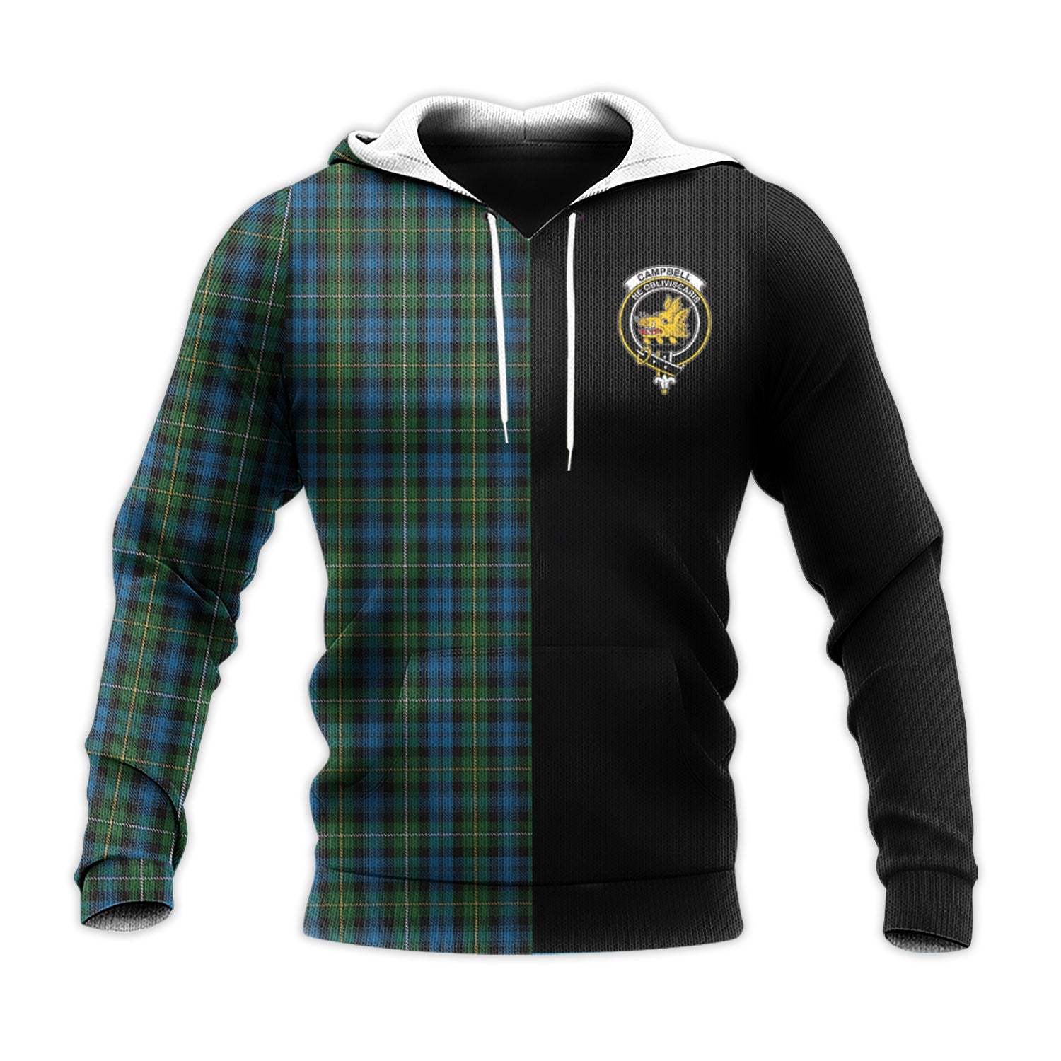 Printivon Campbell Of Argyll 02 Tartan Personalize Half Hoodie