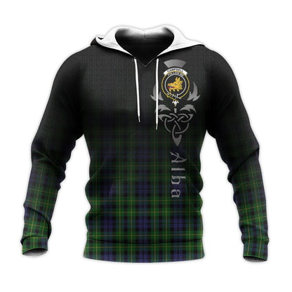 Printivon Campbell Of Breadalbane Tartan Crest Alba Celtic Hoodie