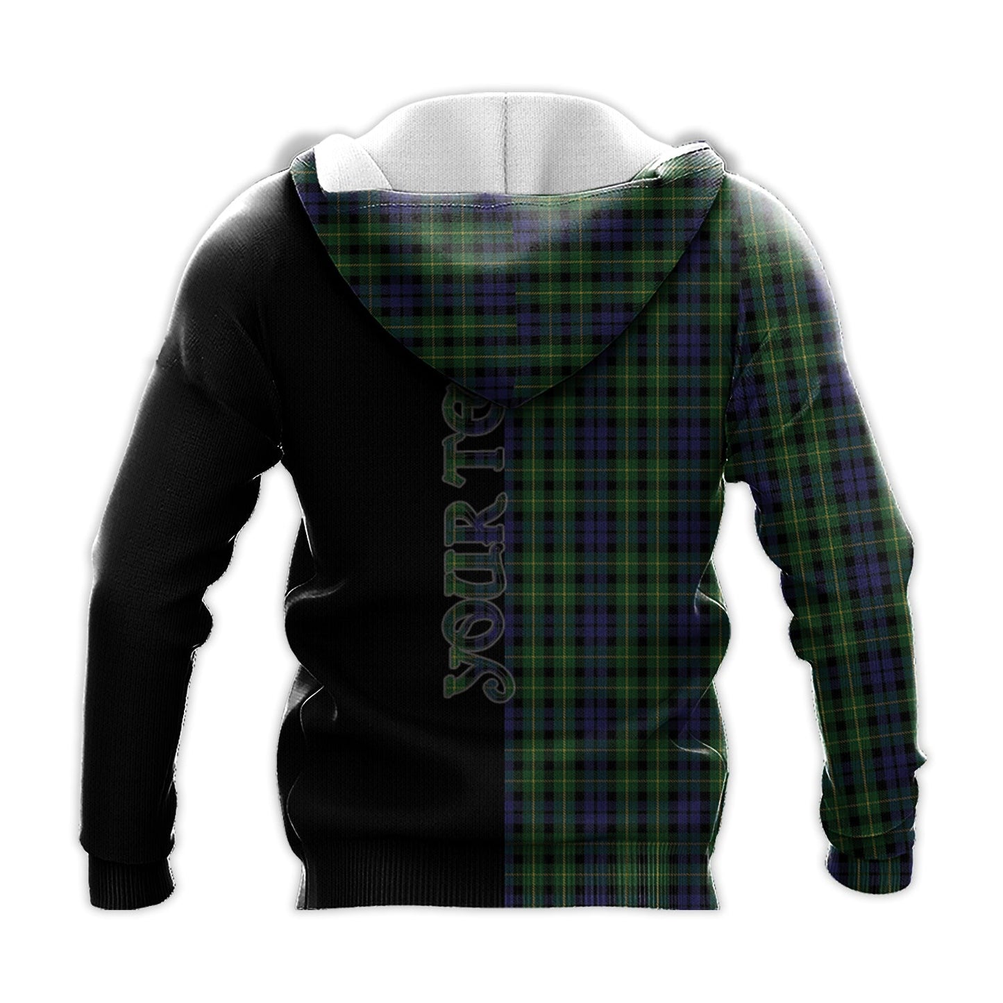 Printivon Campbell Of Breadalbane Tartan Personalize Half Hoodie