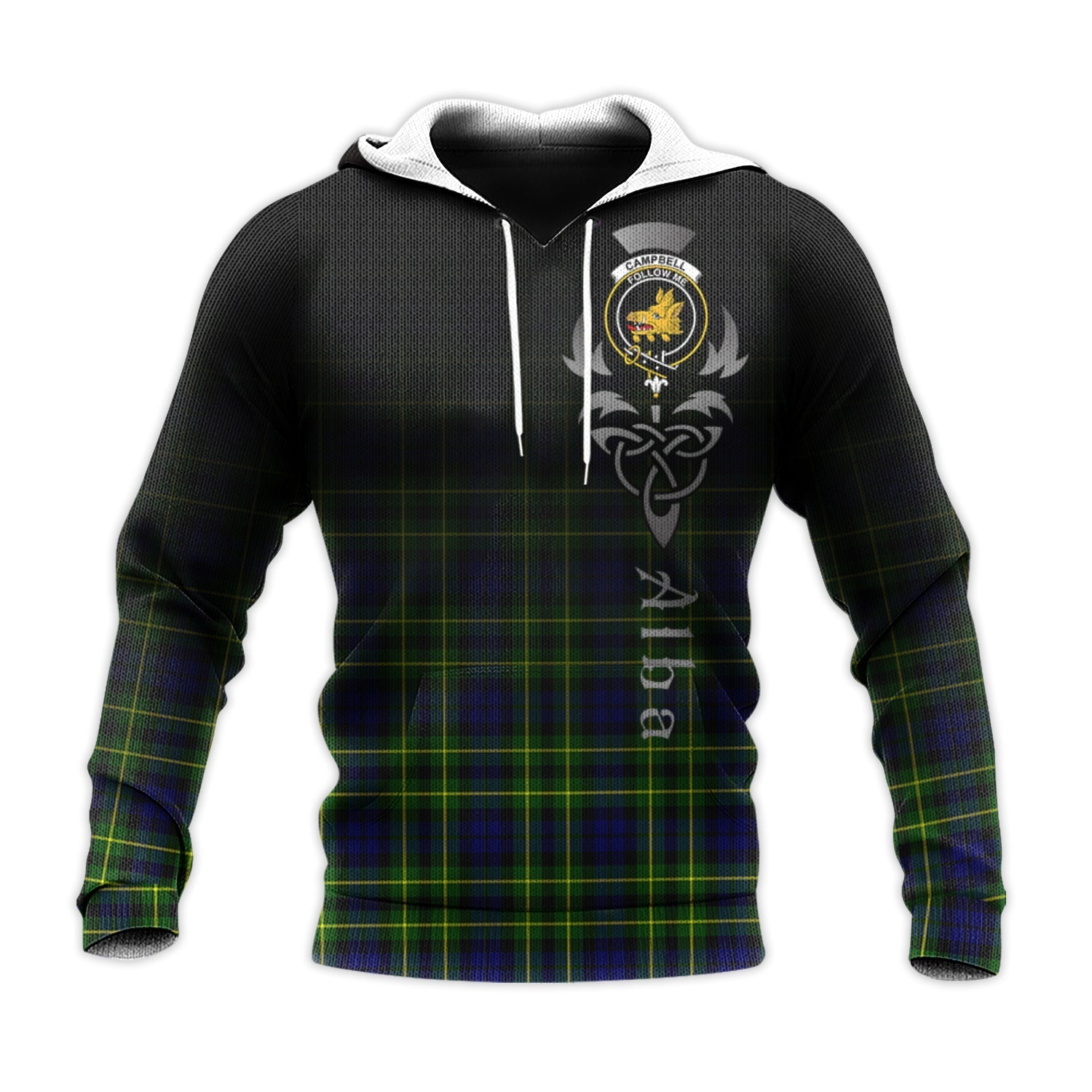 Printivon Campbell Of Breadalbane Modern Tartan Crest Alba Celtic Hoodie