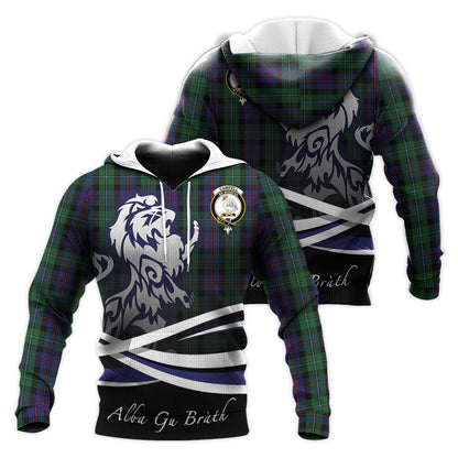 Printivon Campbell Of Cawdor Tartan Scottish Lion Hoodie