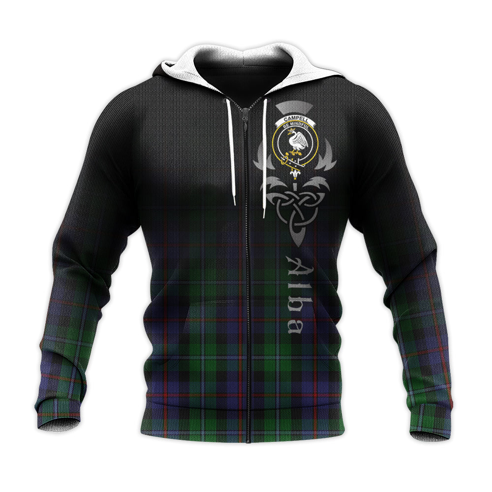 Printivon Campbell Of Cawdor Tartan Crest Alba Celtic Hoodie