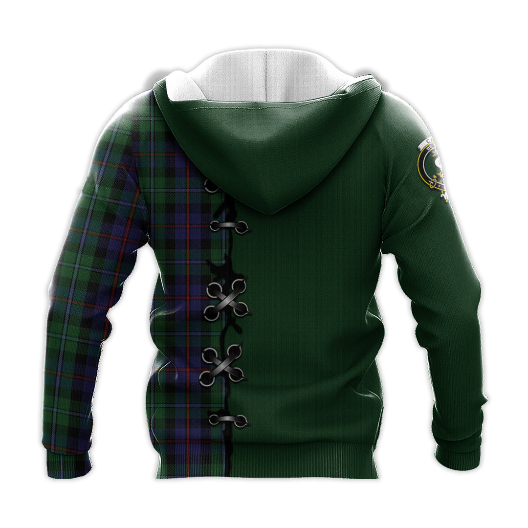 Printivon Campbell Of Cawdor Tartan Hoodie Lion Rampant And Celtic Thistle Style