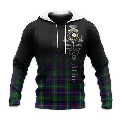 Printivon Campbell Of Cawdor Modern Tartan Crest Alba Celtic Hoodie