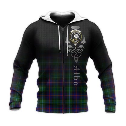 Printivon Campbell Of Cawdor Modern Tartan Crest Alba Celtic Hoodie