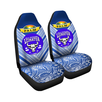 Mate Ma'a Tonga Car Seat Covers Leimatu'a Bulls Creative Style Blue NO.1