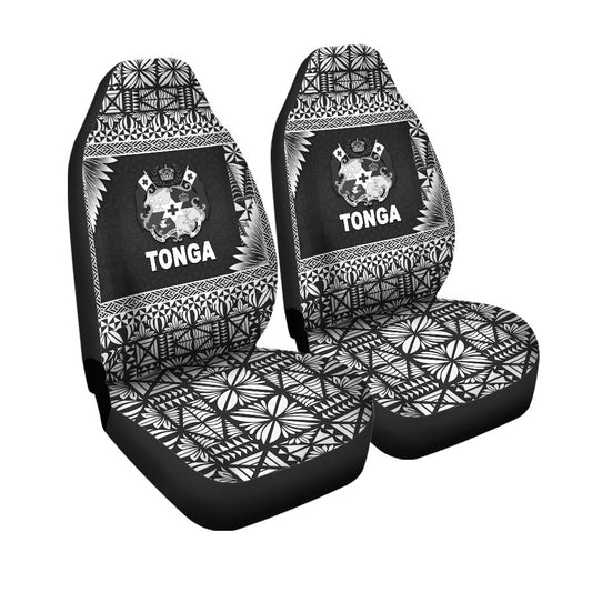 Tonga Coat Of Arms Car Seat Covers Simplified Version Black