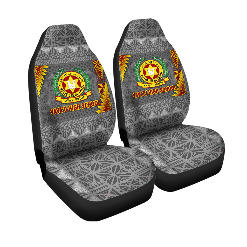 Tonga Vava'u High School Car Seat Covers Simplified Version Grey