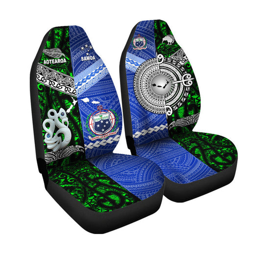 New Zealand And Samoa Car Seat Cover Together Green