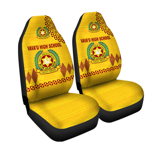 Tonga Vava'u High School Car Seat Cover Simple Style Yellow