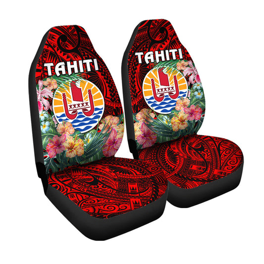 Tahiti Car Seat Covers French Polynesia Simple Vibes Red