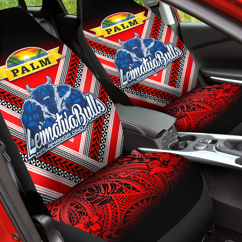 Mate Ma'a Tonga Car Seat Covers Leimatu'a Bulls Creative Style Red