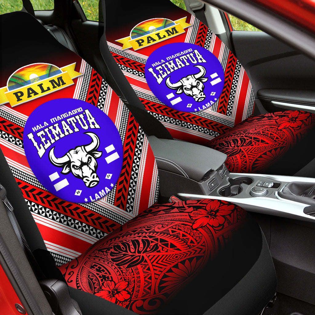Mate Ma'a Tonga Car Seat Covers Leimatu'a Bulls Creative Style Red NO.1